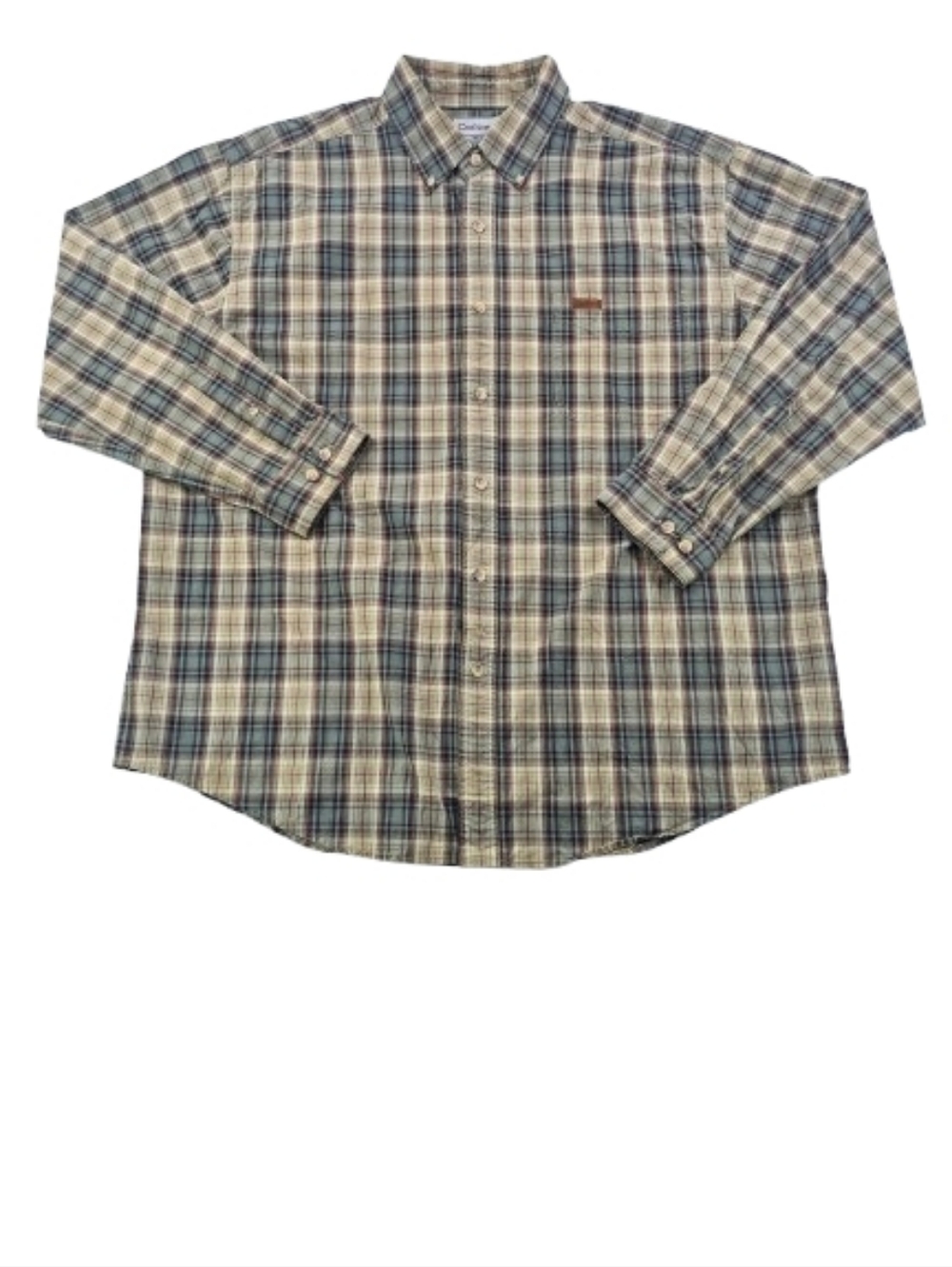 Vintage Carhartt Regular Plaid Men's XL Khaki Blue Red Workwear Pocket S130PTN